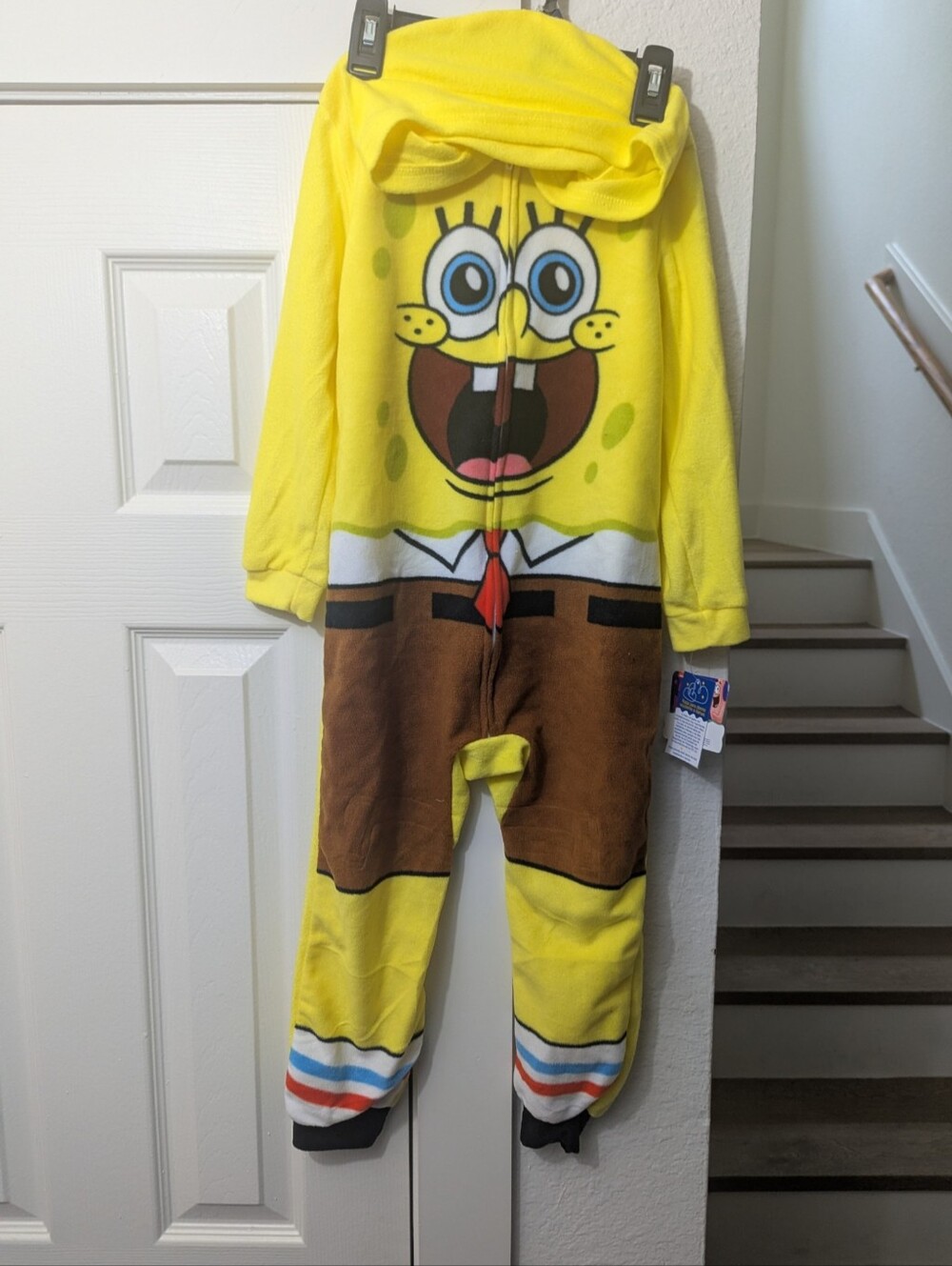 Nickelodeon SpongeBob Yellow and Brown Hooded One-Piece - Picture 3 of 4